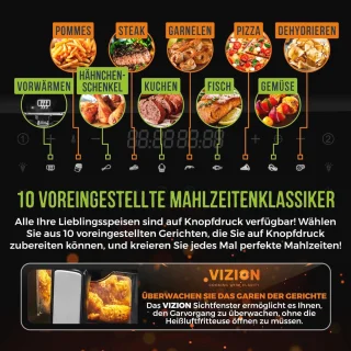 Dubbele-mand luchtfriteuse 9L