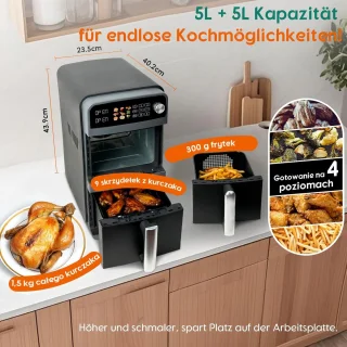 Dubbele XL Airfryer - Heteluchtfriteuse