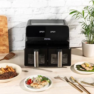 Duo Heteluchtfriteuse Luxe Dubbele Airfryer 7,6L Zwart