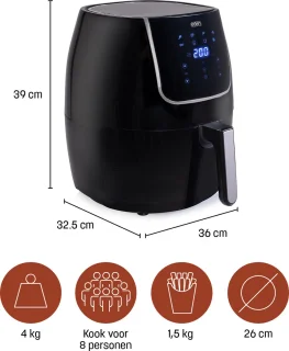 Eden ED-7012 Airfryer XXL 6L