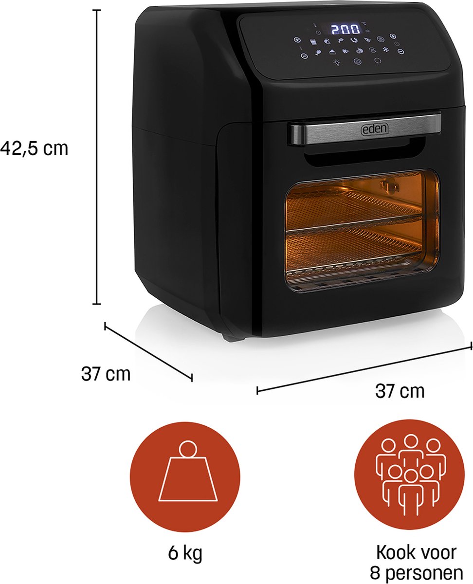 Eden ED-7017 Airfryer Oven 12L Zwart