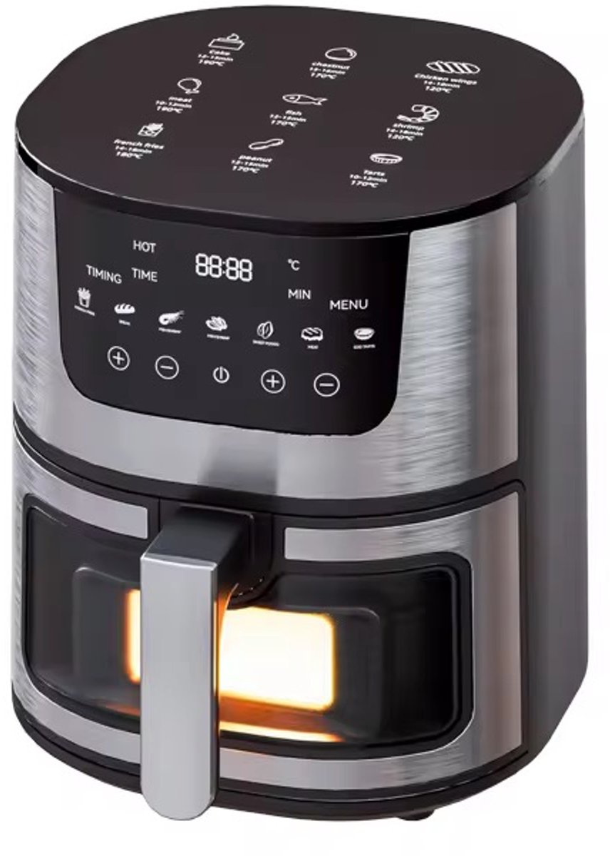 De Electric 7L Oil-Free Air Fryer with Viewing Window in één oogopslag