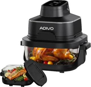 Elektrische airfryer compacte keukenoven zwart