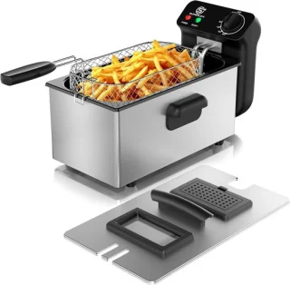 Elektrische friteuse 3 L RVS - Zilver