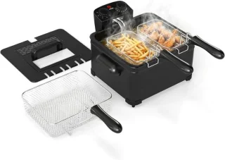 Elektrische friteuse 5 liter zwart