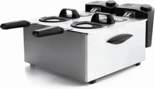 Elektrische frituurpan met dubbele frituurmand