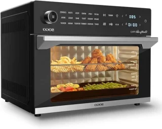 Elektrische oven airfryer 30 liter zwart