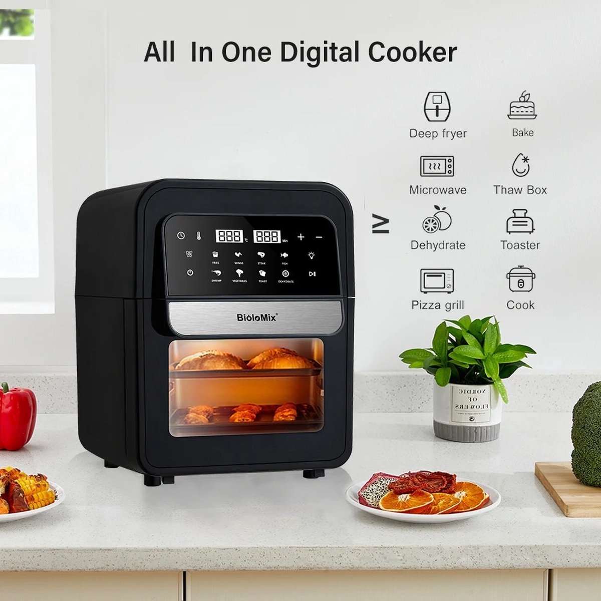 Elektrische Oven Dehydrator 7L 1400W Touchscreen