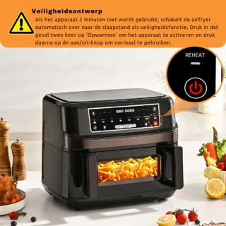ElevateCommerce XXL Airfryer 12L Heteluchtfriteuse