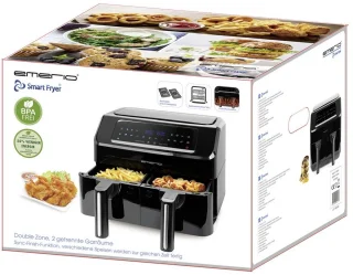 Emerio AF-130376.1 dubbele digitale heteluchtfriteuse 2x3.6L