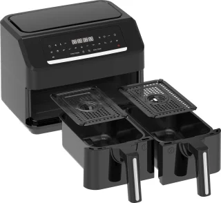 Emerio AF-130376.1 dubbele digitale heteluchtfriteuse 2x3.6L