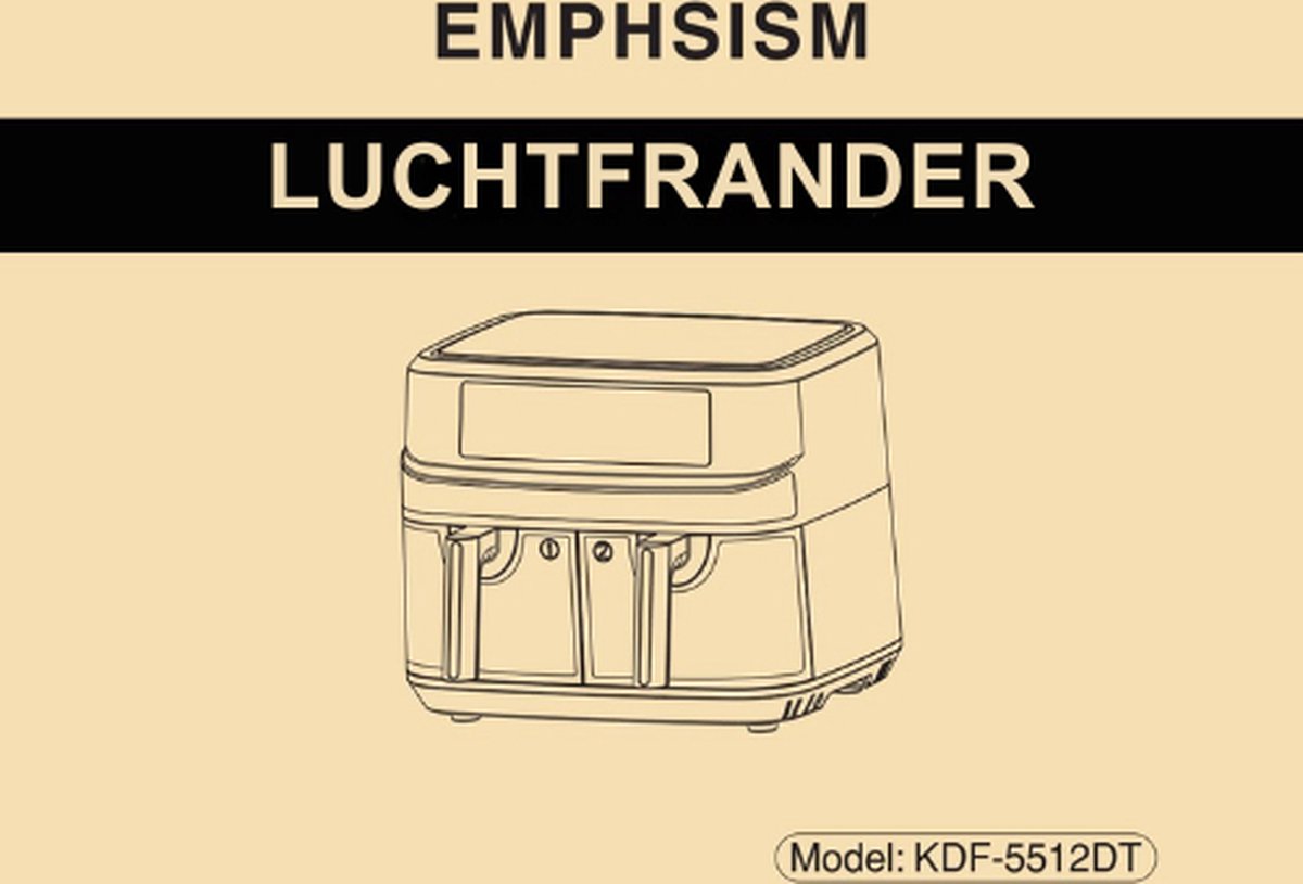 Emphsism 8in1 Dubbele Airfryer Deluxe 9L