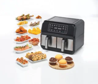 Equivera Dual Airfryer met Dubbele Mand
