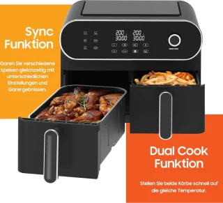 Equivera Dubbele Airfryer Dual Cook