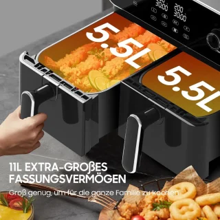 Equivera Dubbele Airfryer Dual Cook
