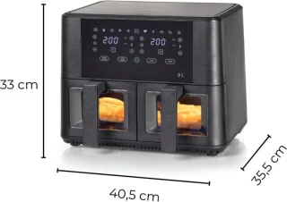 Equivera Dubbele Airfryer Dual Cook