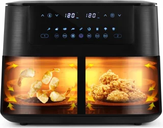Equivera Dubbele Airfryer Dual Cook Mega