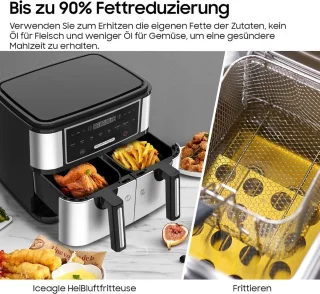 Equivera Dubbele Airfryer Dual Cook