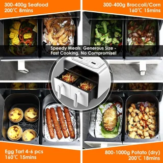 Equivera Dubbele Airfryer Heteluchtfriteuse
