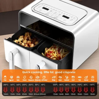 Equivera Dubbele Airfryer Heteluchtfriteuse