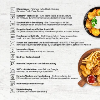 Equivera Dubbele Airfryer - Heteluchtfriteuse