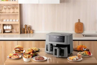 Equivera Mega Dubbele Airfryer Dual Cook