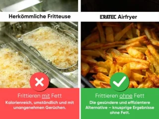 Eratec AF-60 XXL Heteluchtfriteuse 5,5 l Zwart