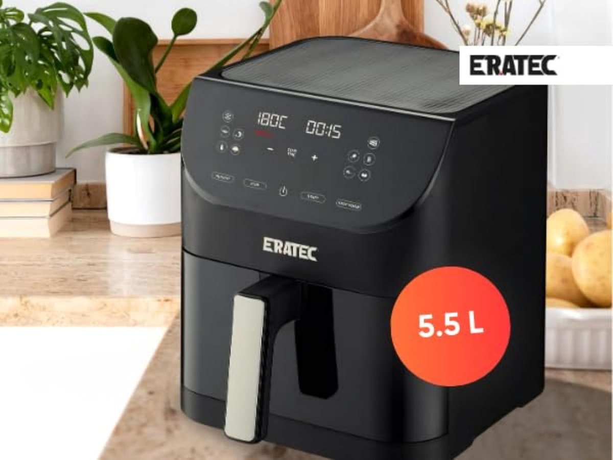 Eratec AF-60 XXL Heteluchtfriteuse 5,5 l Zwart