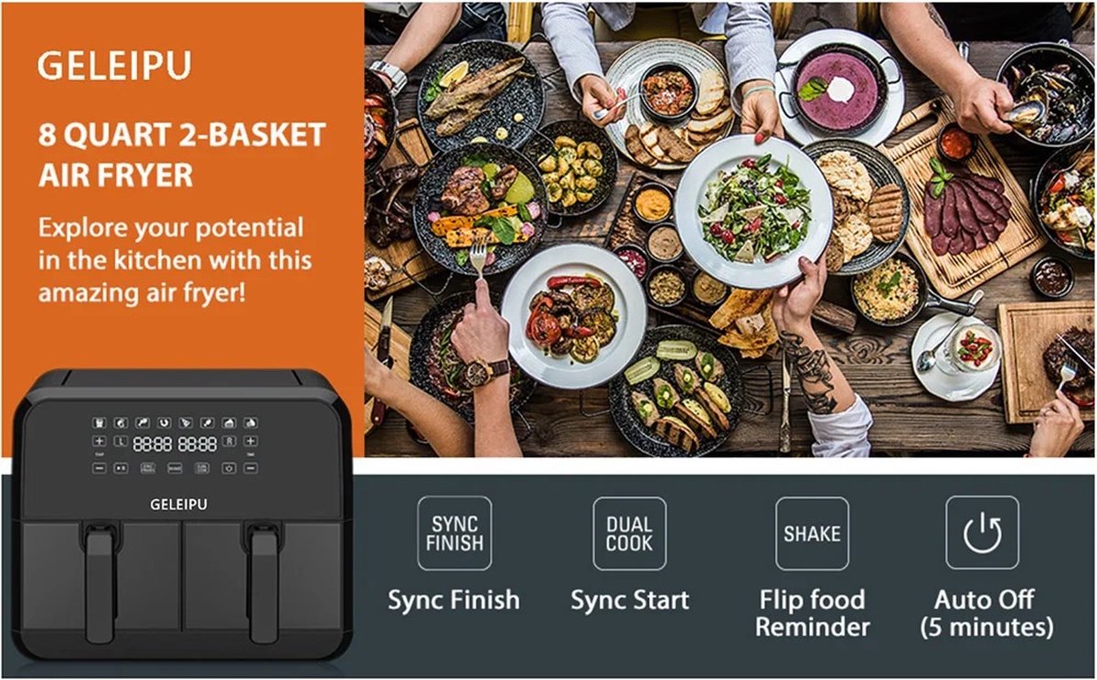 Eszenzics Dubbele Airfryer XL 8L