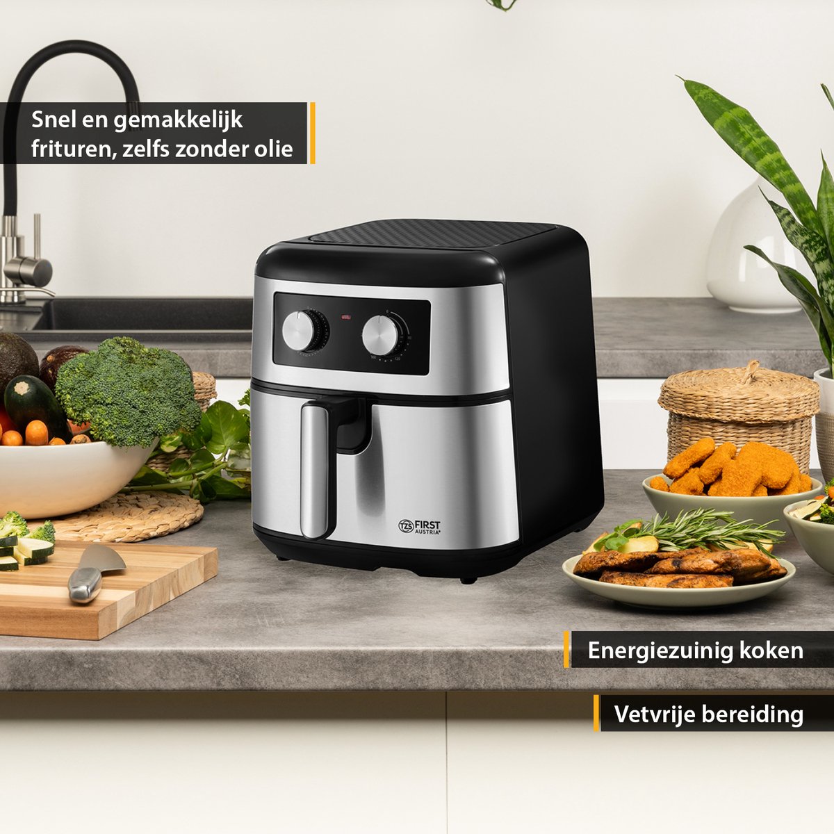 First Austria Airfryer 8L 1700W Zwart
