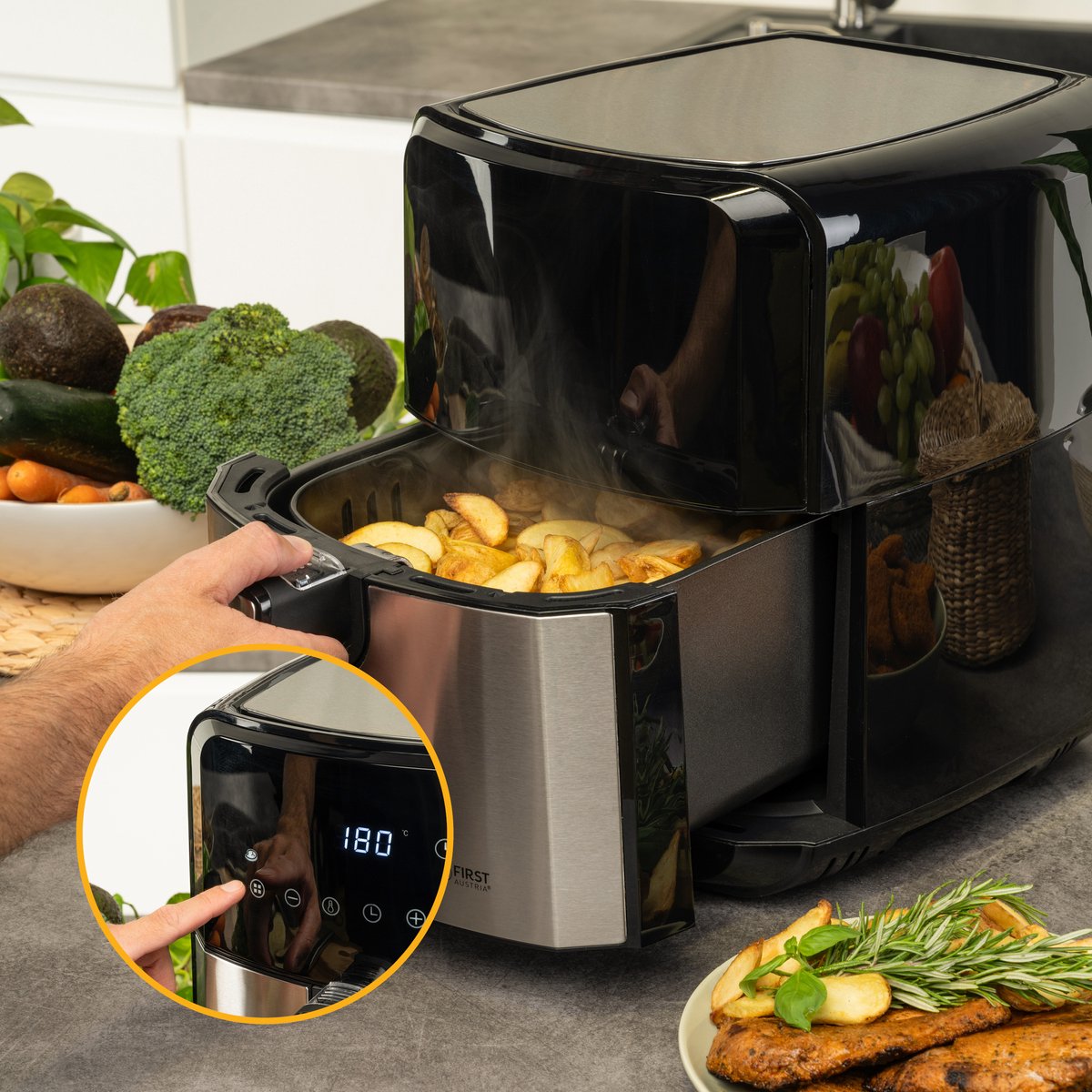 First Austria Airfryer TZS - 5L - Zwart