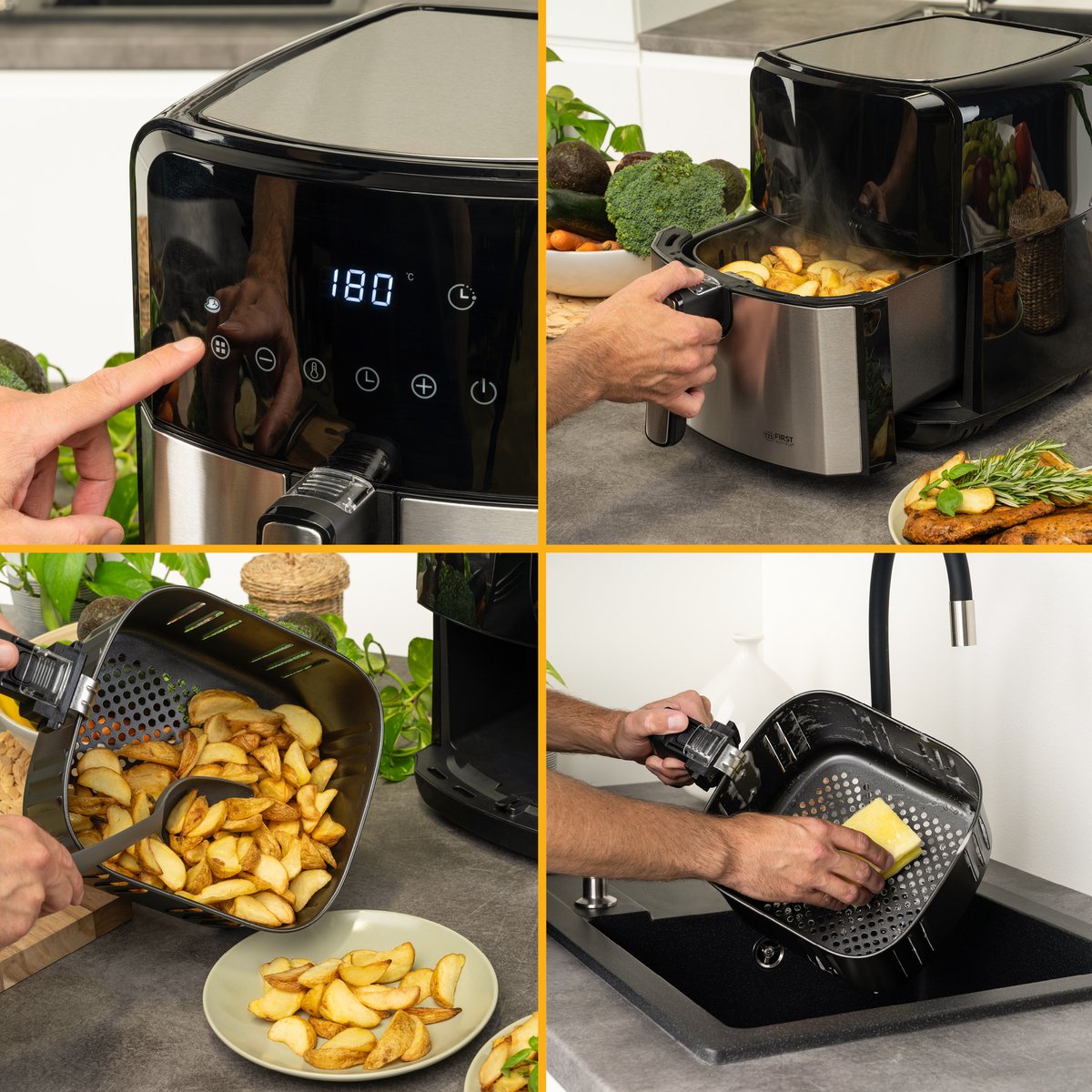 First Austria Airfryer TZS - 5L - Zwart