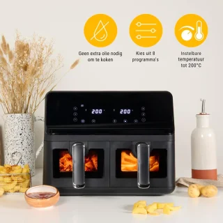 FR-9040 Airfryer Dubbel 2x4 L