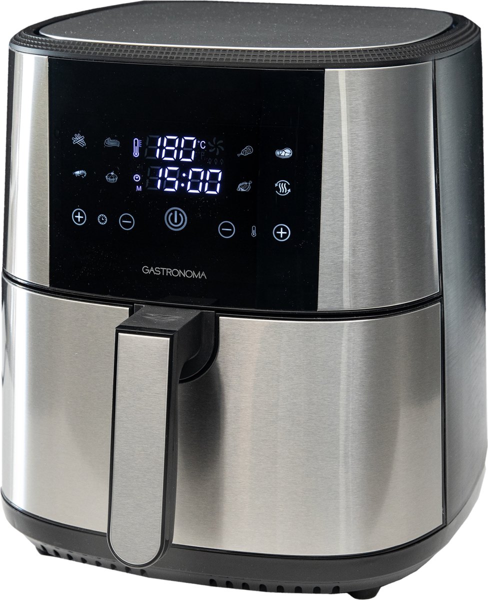 Gastronoma Airfryer 8L RVS/Zwart 18290007
