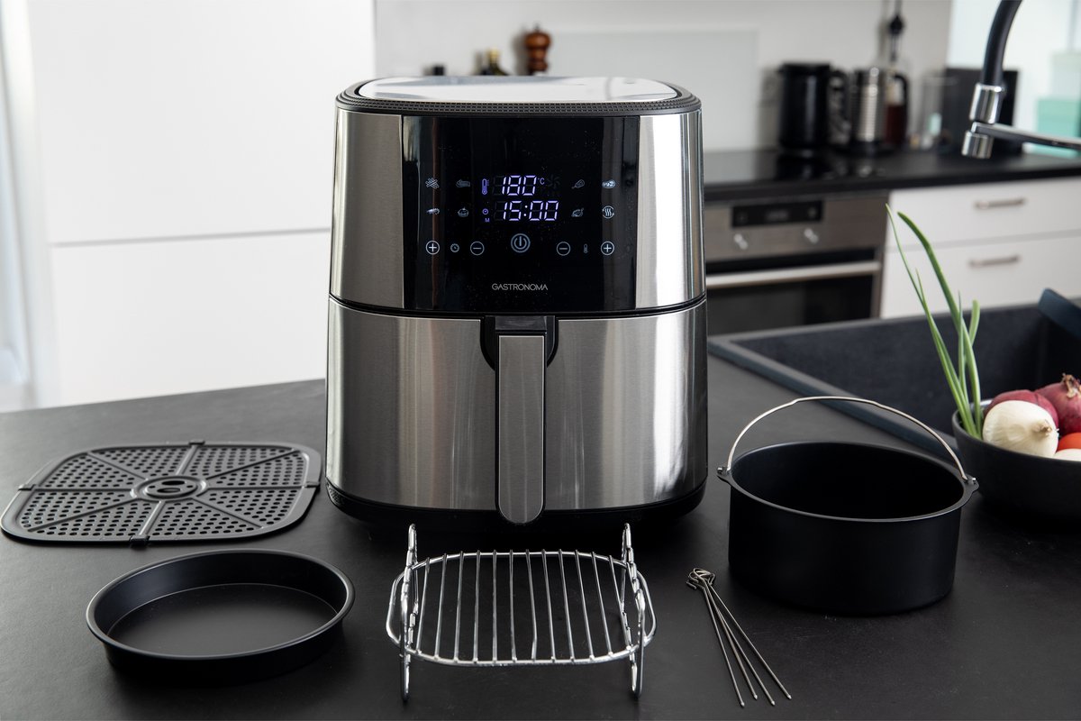 Gastronoma Airfryer 8L RVS/Zwart 18290007