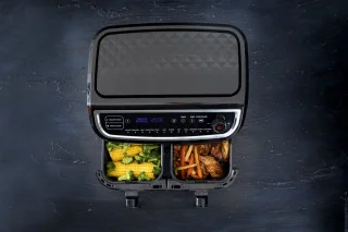 Gastronoma Dubbele Heteluchtfriteuse XL 9L 2400W Zwart
