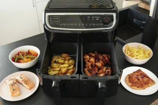 Gastronoma Dubbele Heteluchtfriteuse XL 9L 2400W Zwart
