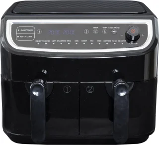 Gastronoma Dubbele Heteluchtfriteuse XL 9L 2400W Zwart