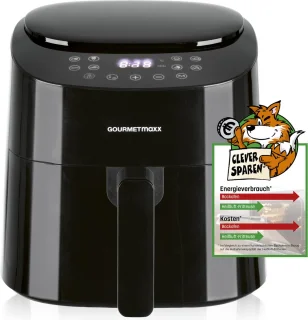 Gourmet Maxx Digitale Heteluchtfriteuse 4,5L 1400W zwart