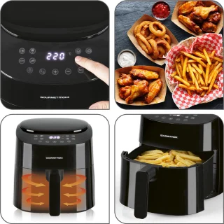 Gourmet Maxx Digitale Heteluchtfriteuse 4,5L 1400W zwart