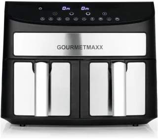 GOURMETmaxx Dubbelkamer Airfryer 2x 3,5L RVS