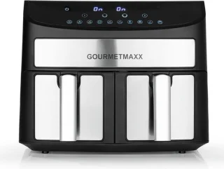 GOURMETmaxx Dubbelkamer Airfryer 2x 3,5L RVS