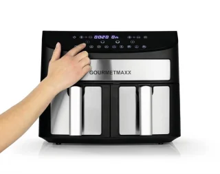 GOURMETmaxx Dubbelkamer Airfryer 2x 3,5L RVS