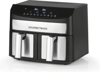 GOURMETmaxx Dubbelkamer Airfryer 2x 3,5L RVS