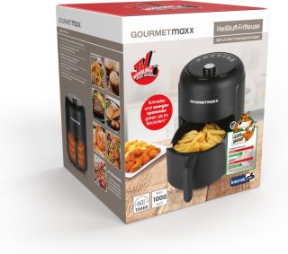 GOURMETmaxx heteluchtfriteuse 2,3L zwart