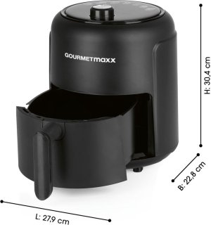GOURMETmaxx heteluchtfriteuse 2,3L zwart