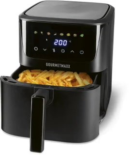 Gourmetmaxx heteluchtfriteuse 6,5 l, 1600 W zwart
