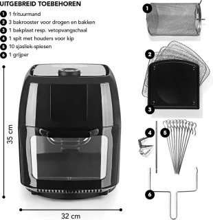 Gourmetmaxx Heteluchtfriteuse 9-in-1