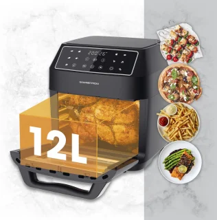 GOURMETmaxx Heteluchtoven 12L Zwart
