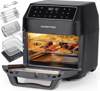 GOURMETmaxx Heteluchtoven 12L Zwart